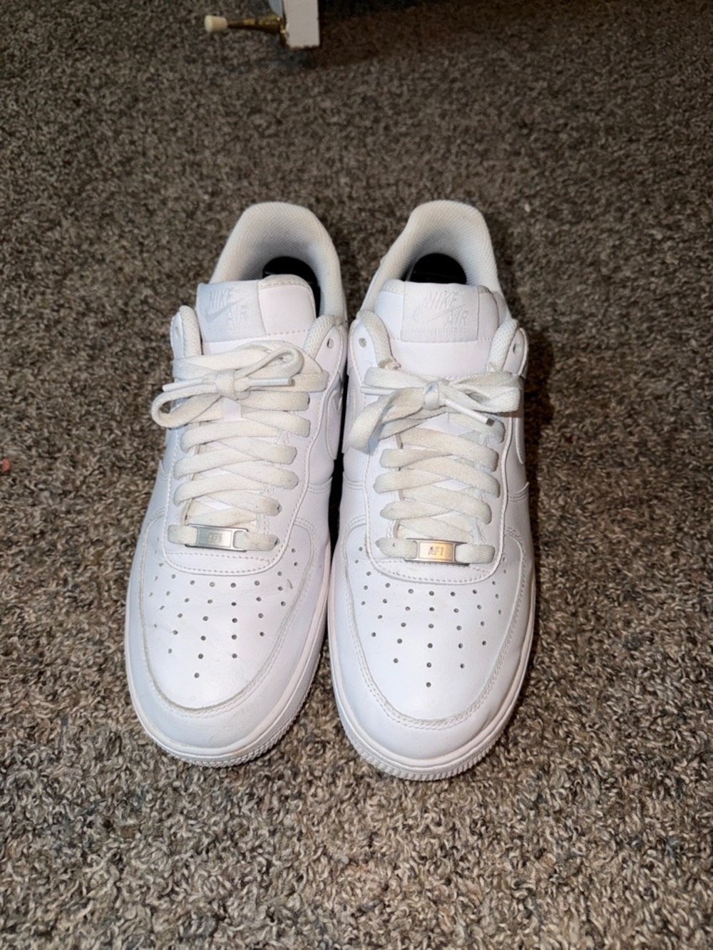 Nike White Leather Low-Top Sneakers